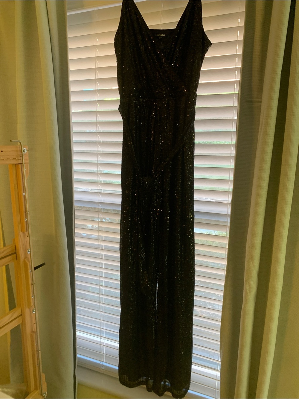 Fashion Nova Black Sequin Jumpsuit